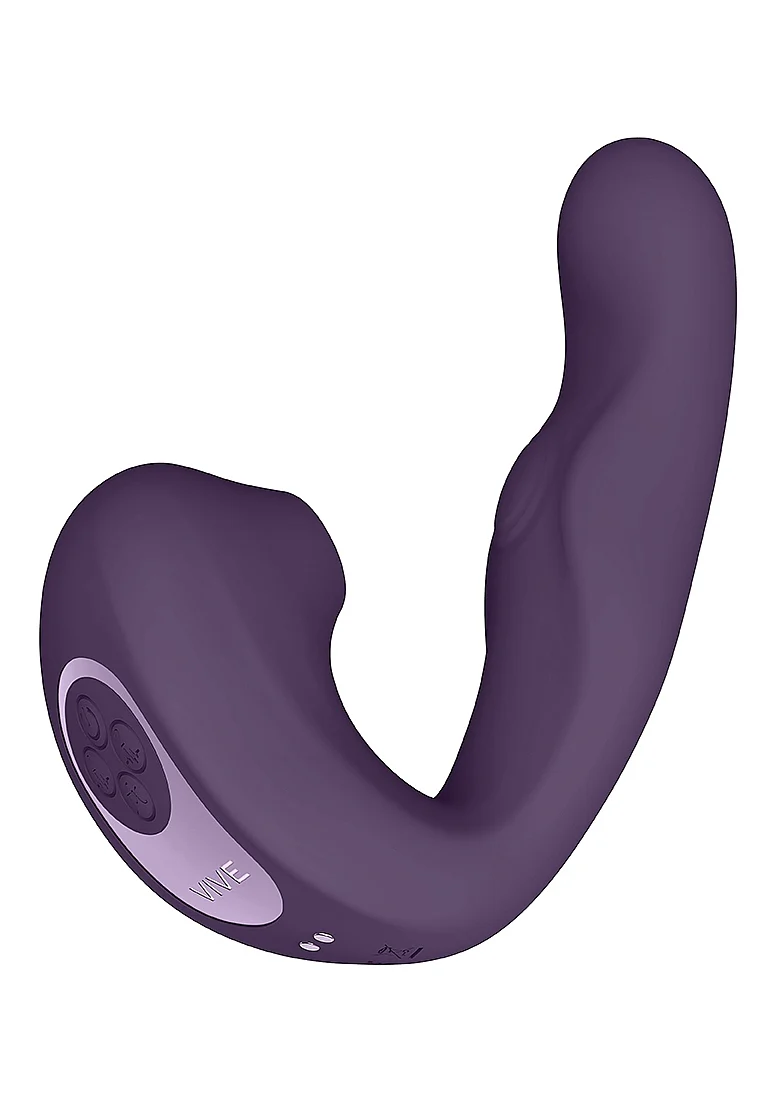 Vive Zaki Rechargeable Silicone Airwave-Pulse Wave Vibrating G-Spot Vibrator - Purple - Image 5