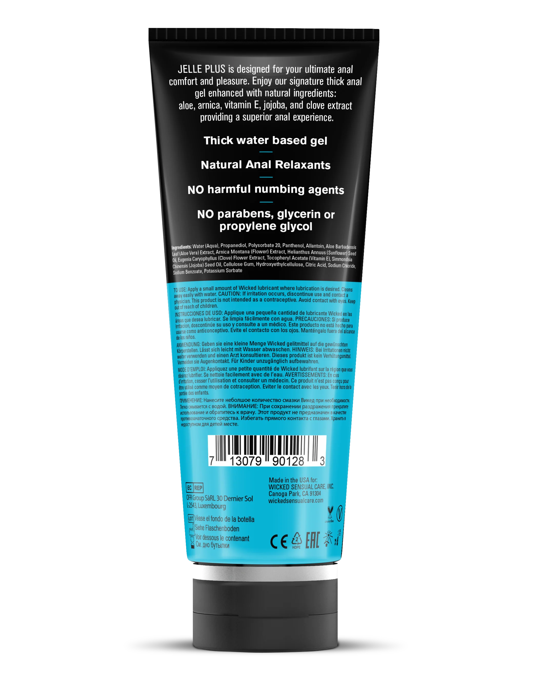 Wicked Jelle Plus Relaxing Anal Gel 240ml - Image 2