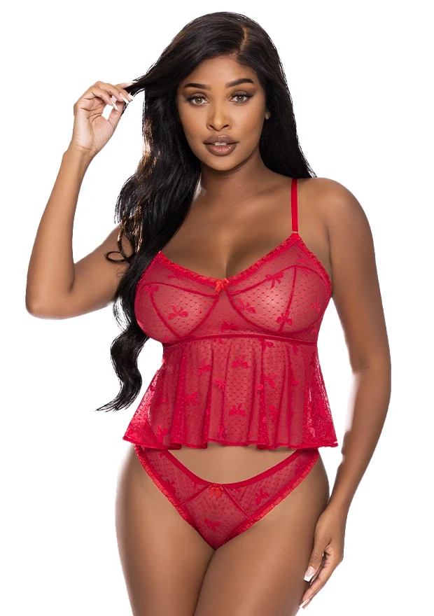 Exposed With Love Camisole & Cheeky Panty Set Medium - Image 4