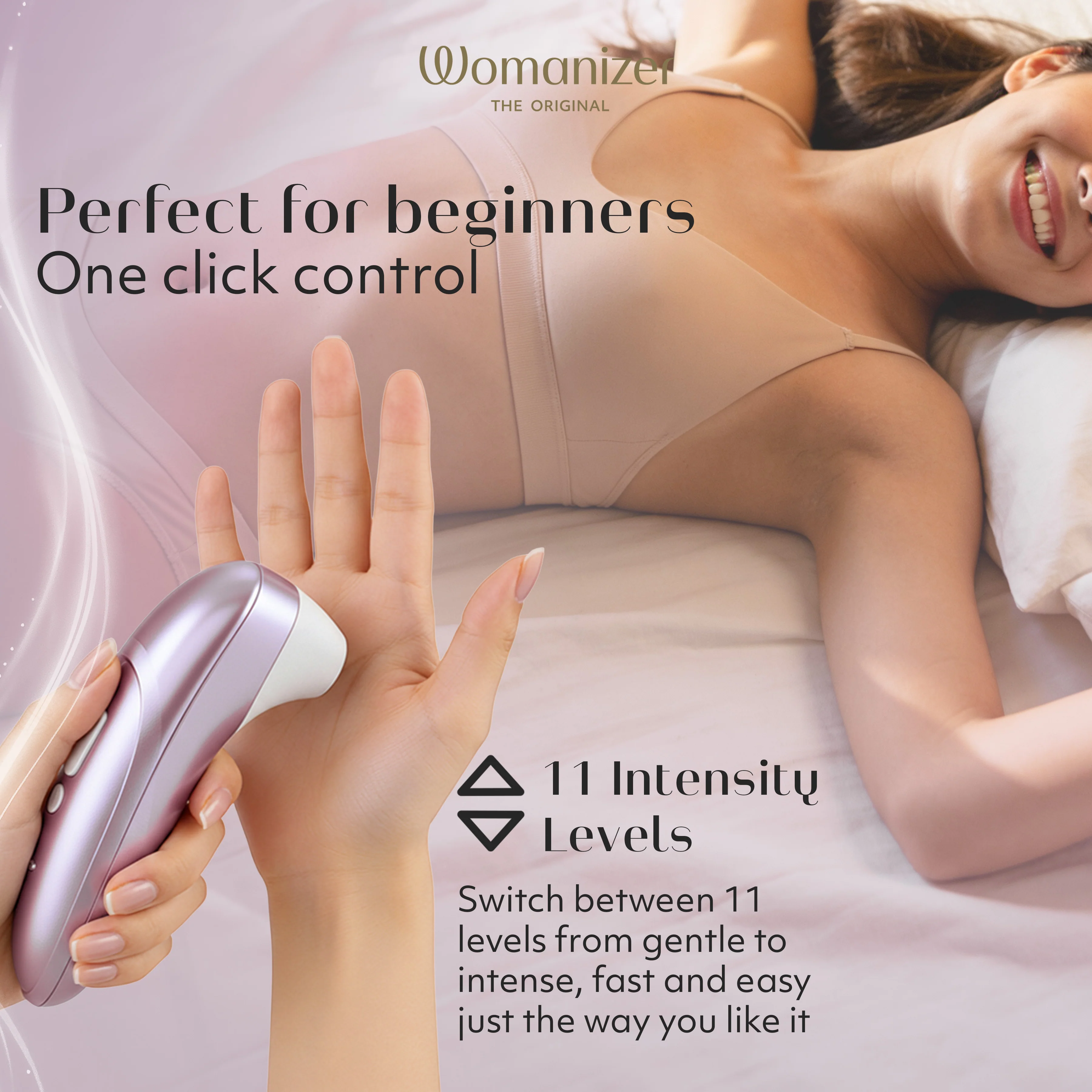 Womanizer Pro Pleasure Air Clitoral Suction Stimulator Lilac Pink - Image 3