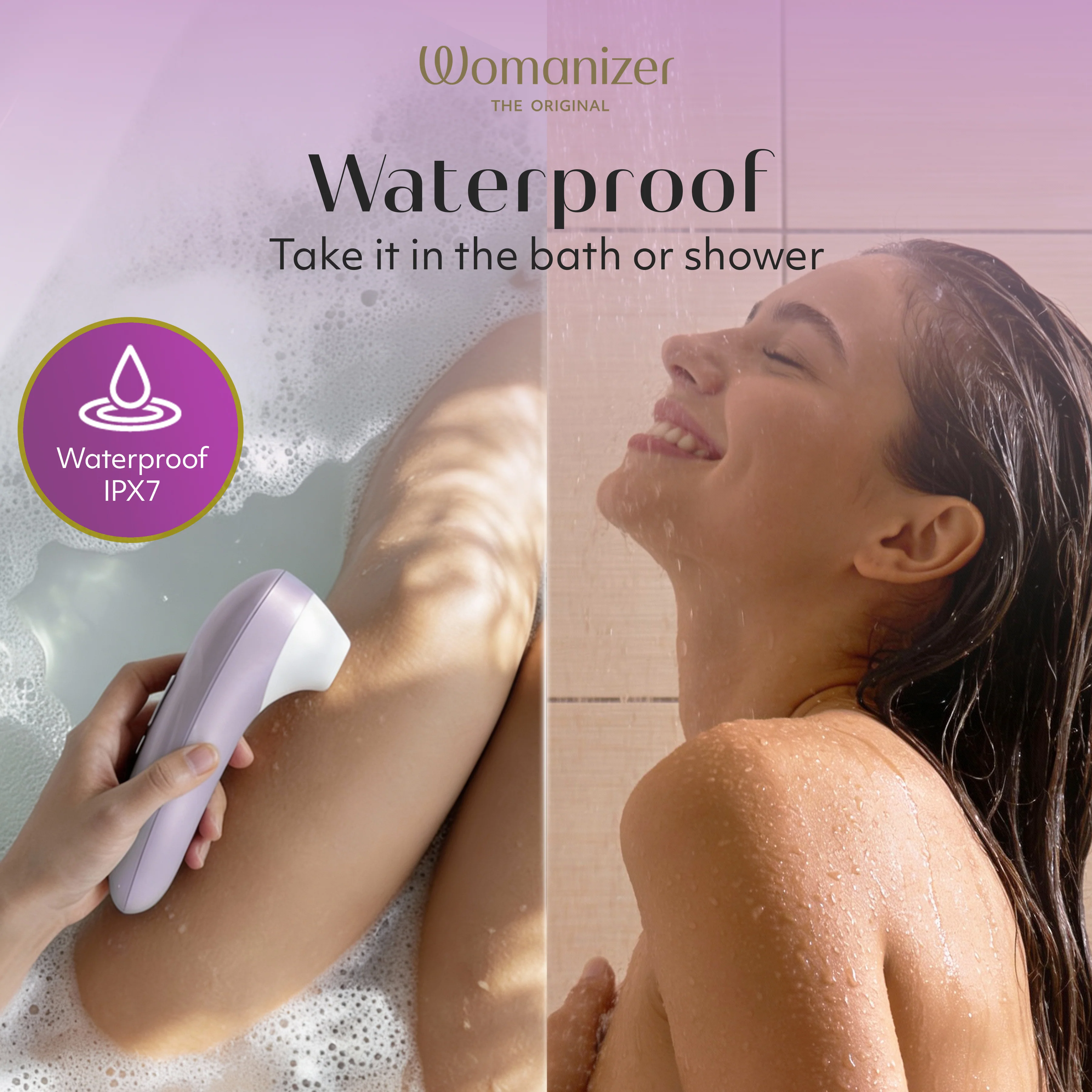Womanizer Pro Pleasure Air Clitoral Suction Stimulator Lilac Pink - Image 7
