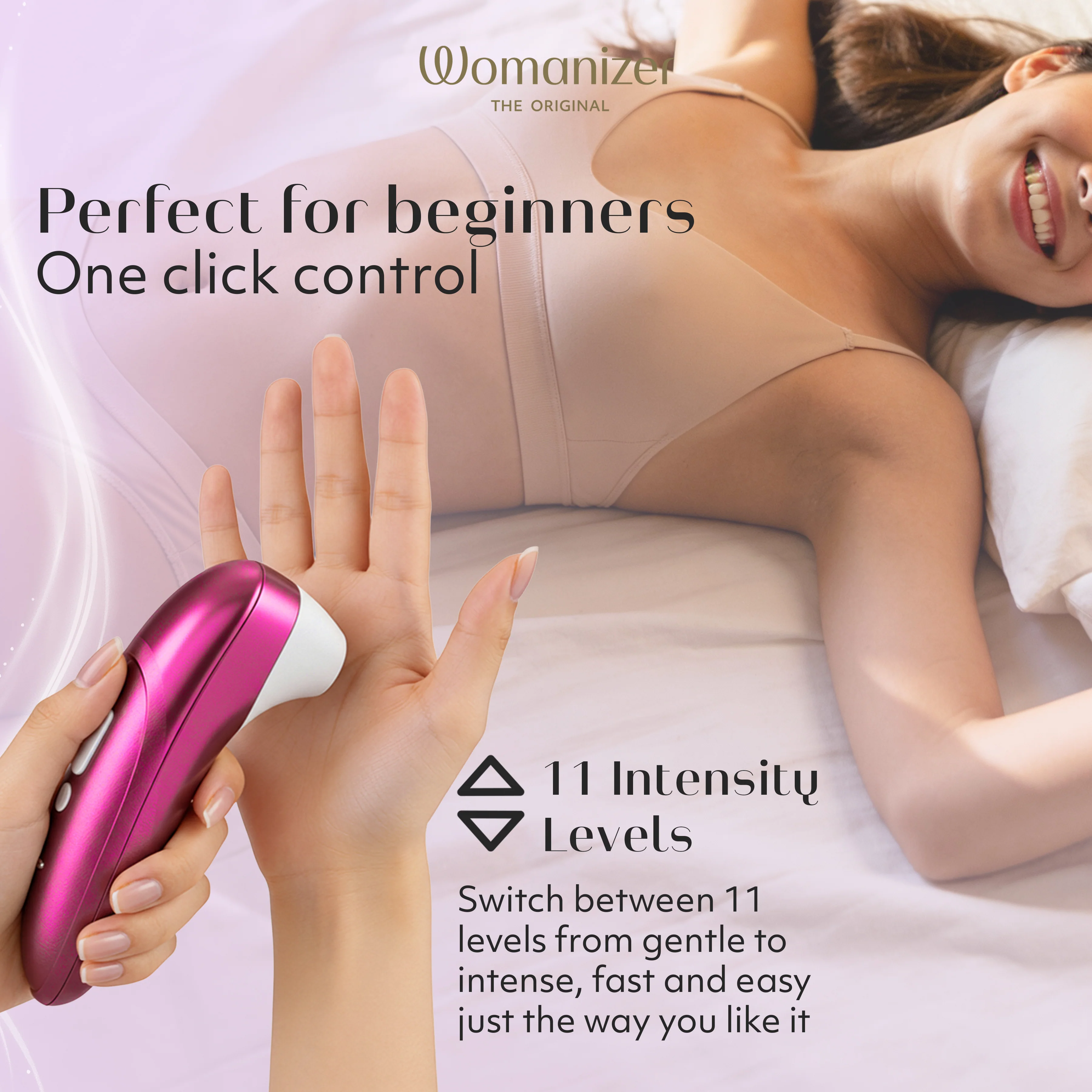 Womanizer Pro Pleasure Air Clitoral Suction Stimulator Vibrant Pink - Image 3