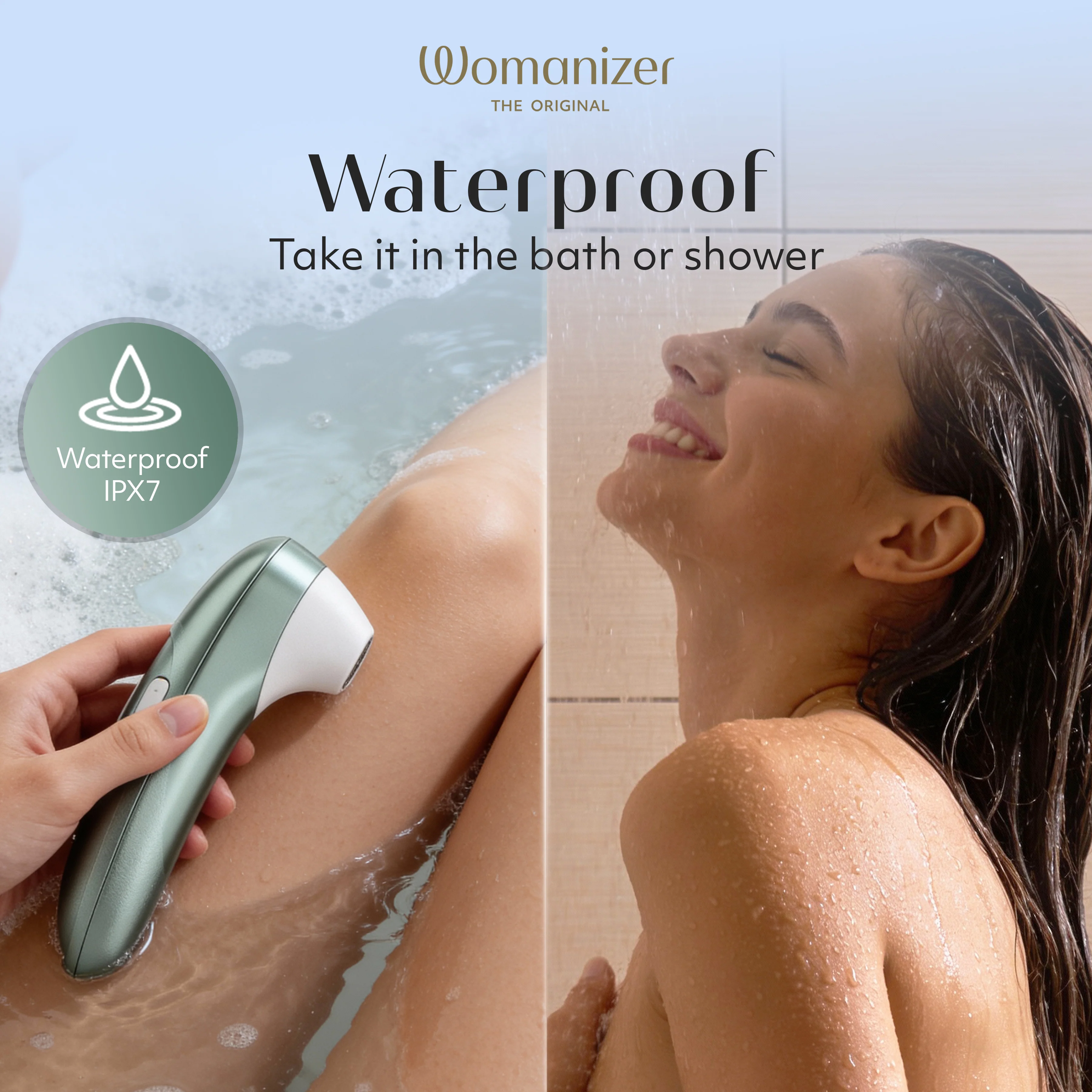 Womanizer Pro Pleasure Air Clitoral Suction Stimulator Sage Green - Image 7