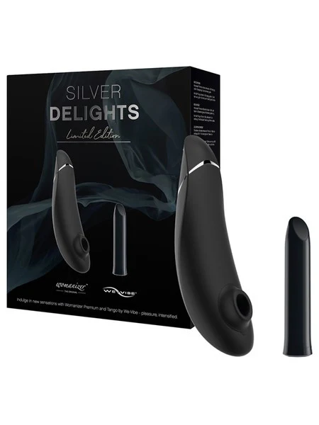 Womanizer Silver Delights Limited Edition Kit - Black/Silver