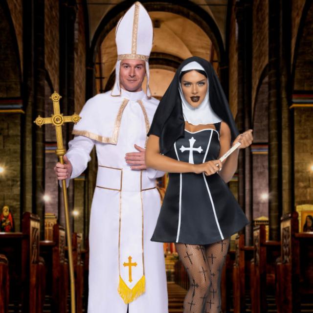 Leg Ave Worship Me Cross Net Tights OS - 9753 - Image 7