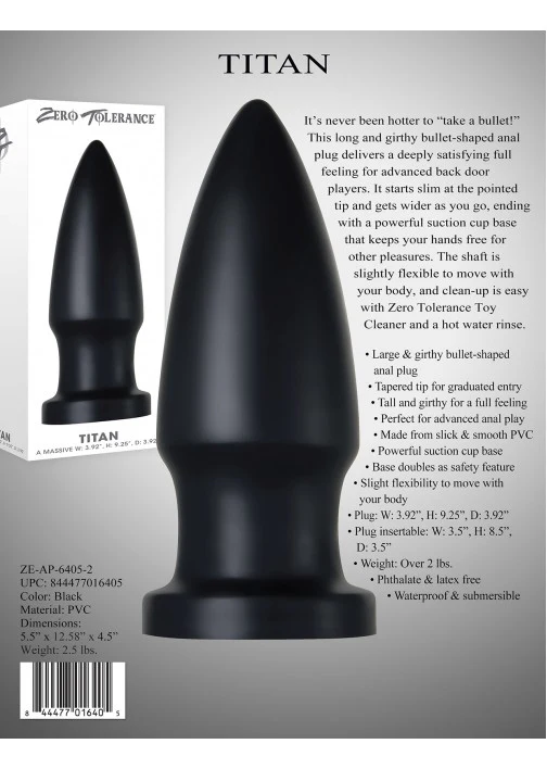 Zero Tolerance Titan Anal Plug - Image 5
